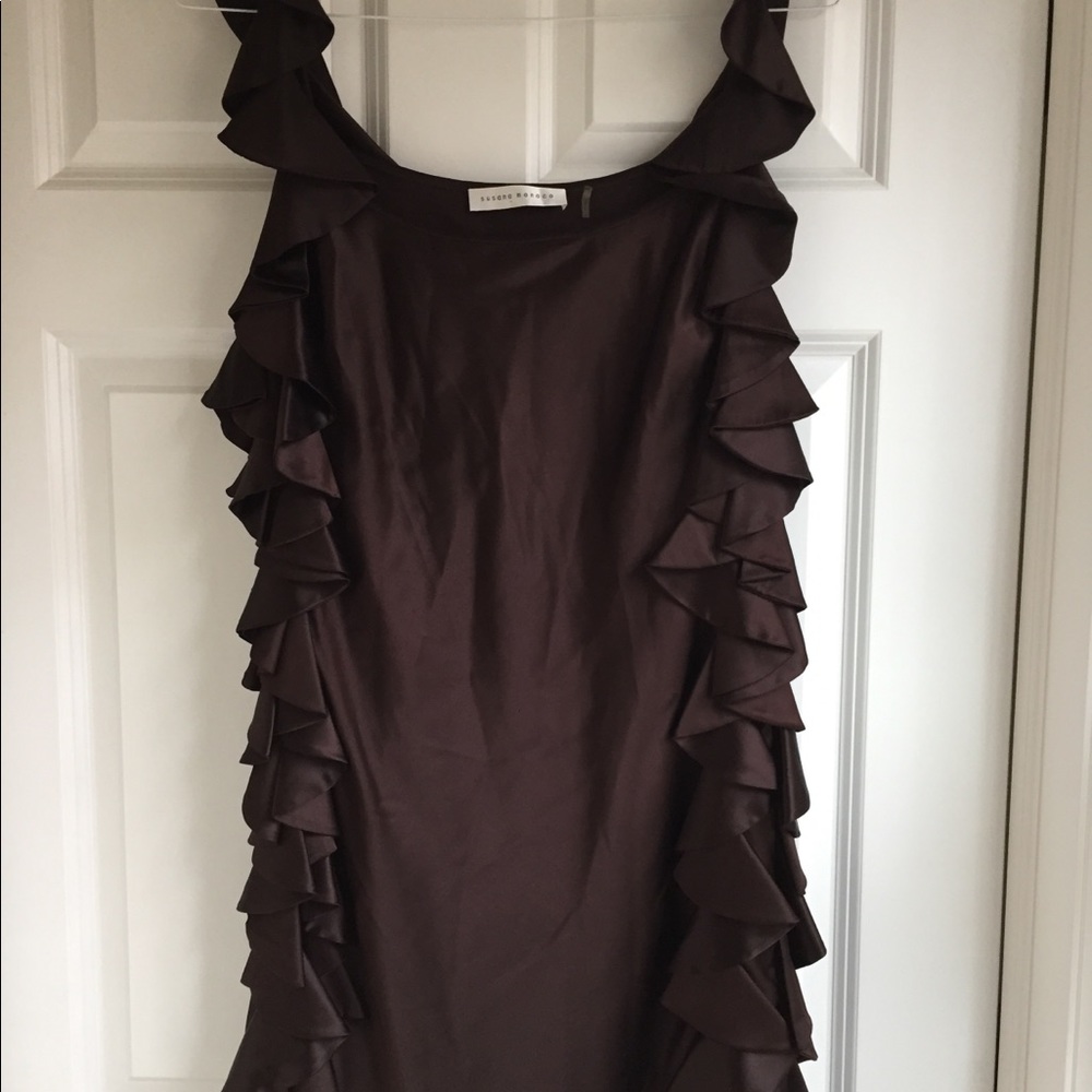 Susana Monaco brown silk dress
